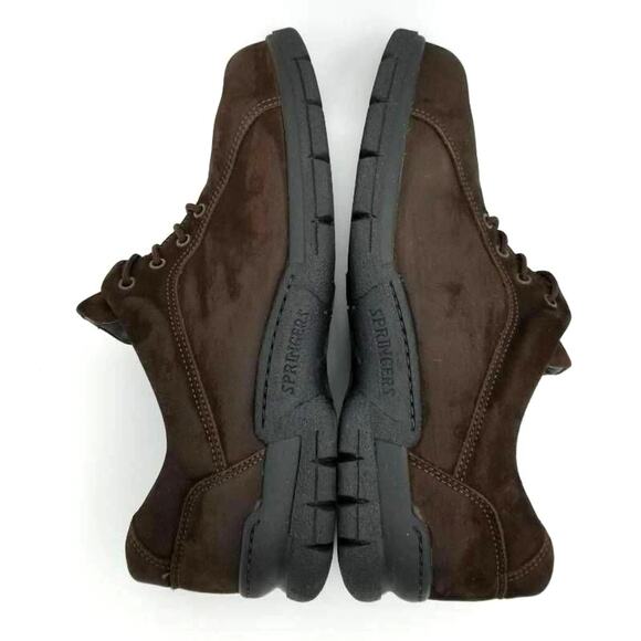 Clarks Springers Oxford Suede Leather Lace Up Shoes Brown Round Toe Size 8 - Picture 8 of 12